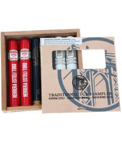 Tubo SamplerTraditional 2HE, 2UC Maduro,  2Shade Box of 6