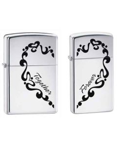 Zippo Together Forever 2 Lighter Set 68604