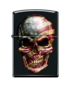 Zippo Skull with Flag 33802