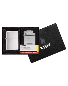 Zippo Lighter plus Yellow Flame Butane Insert Combo Set