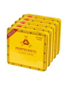 MONTECRISTO SPAIN CLASSIC MINI (20 x 2 7/8) 5 Tins of 20 Cigars
