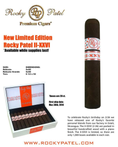 Rocky Patel  II-XXVI 2014 ROBUSTO Box of 20